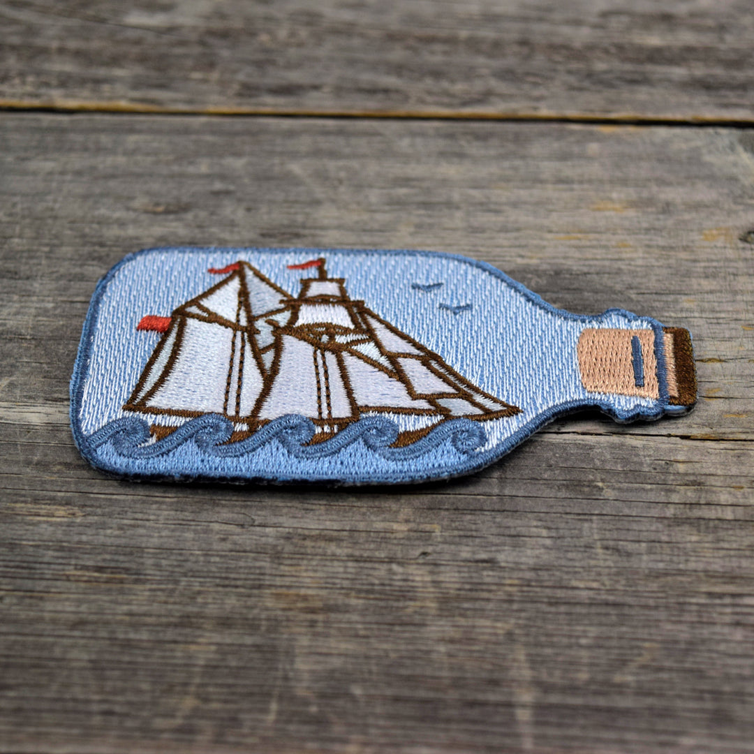 Ship in a Bottle Embroidered Patch