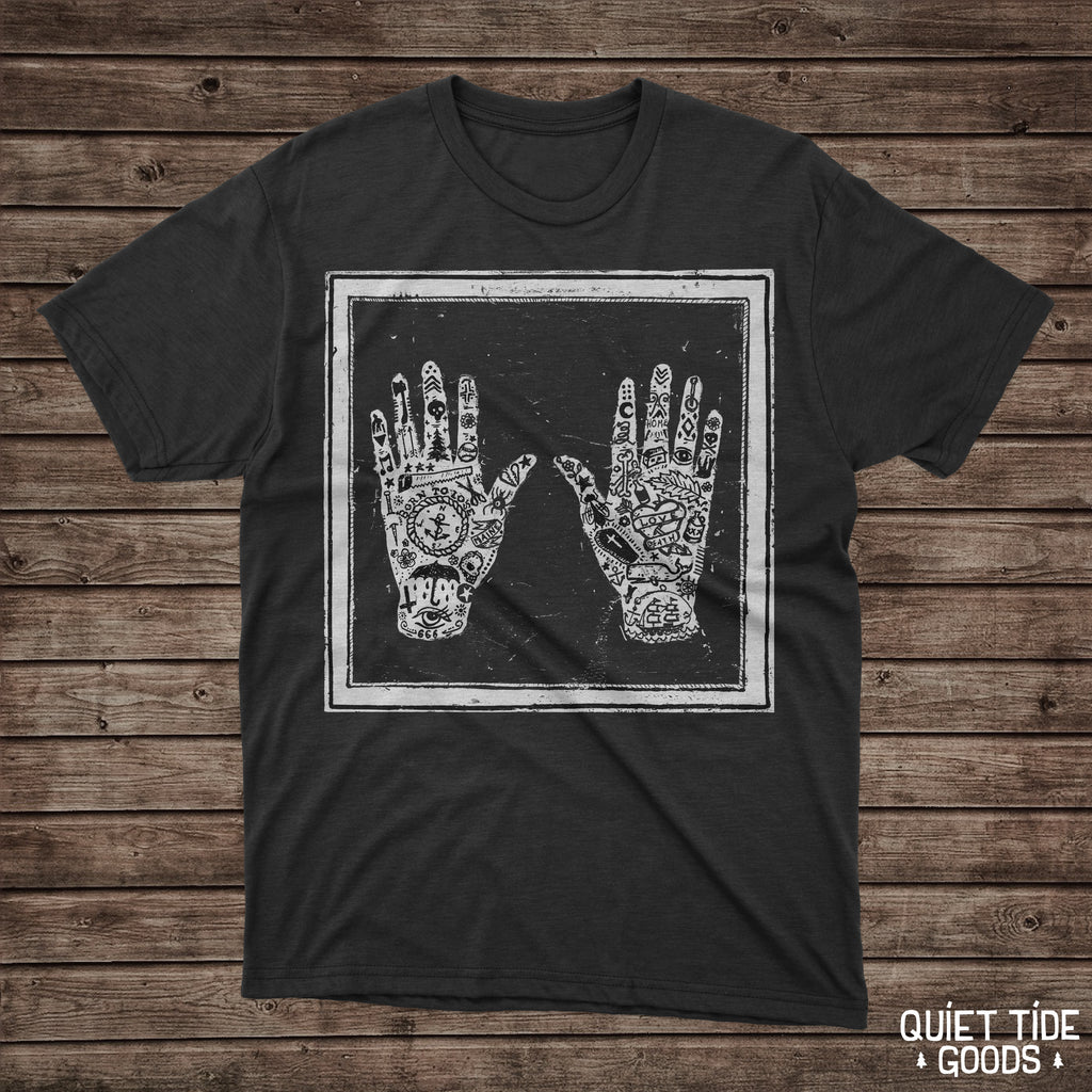 Tattooed Hands Screen Printed T-Shirt